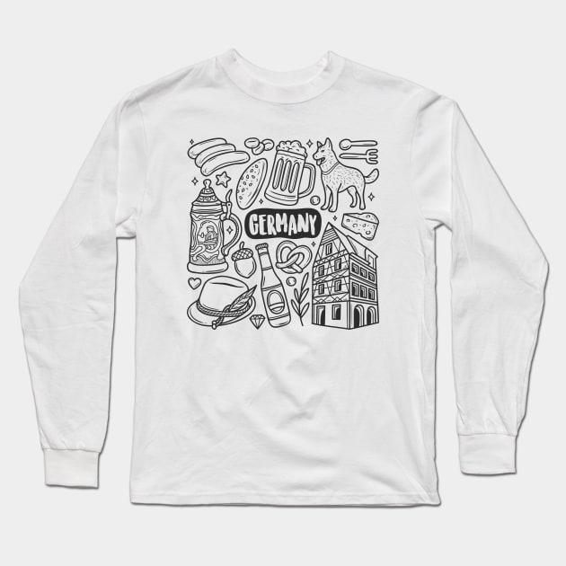 Germany Long Sleeve T-Shirt by Mako Design 